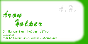 aron holper business card